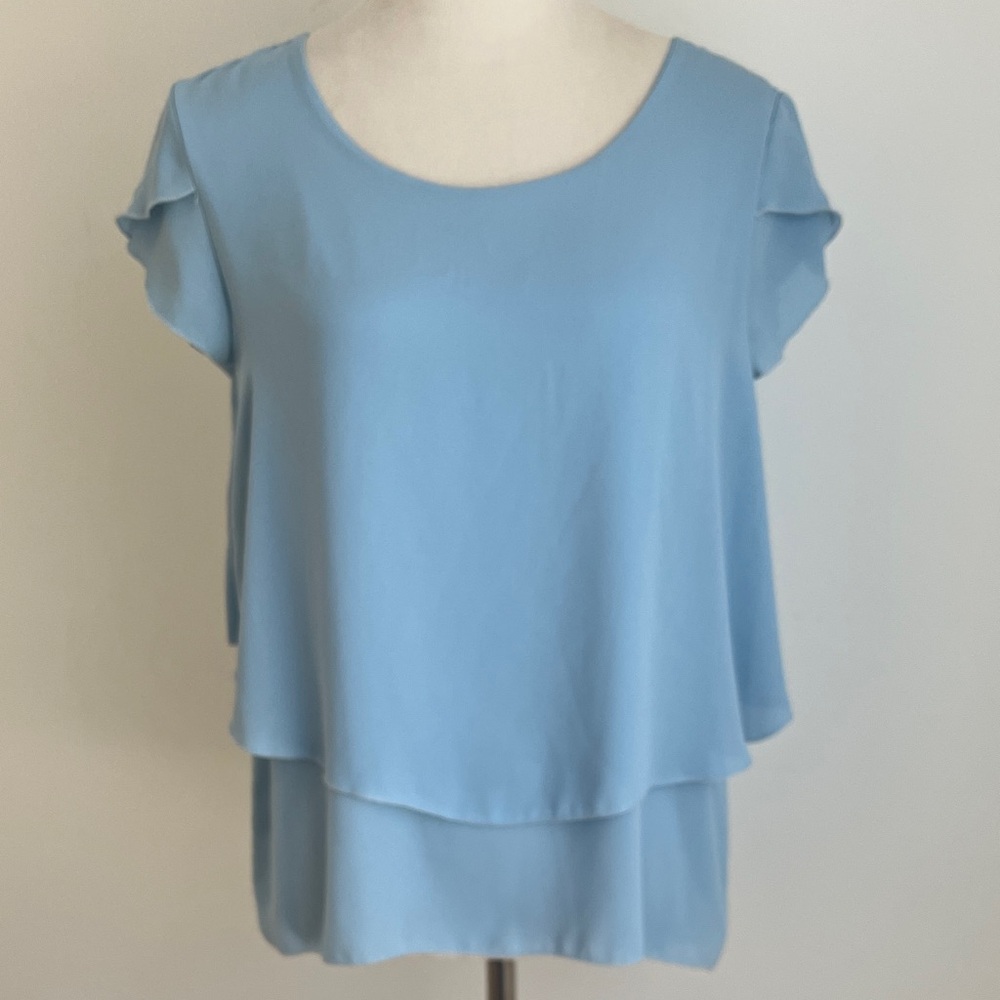 Women's Light Blue Layered Top
